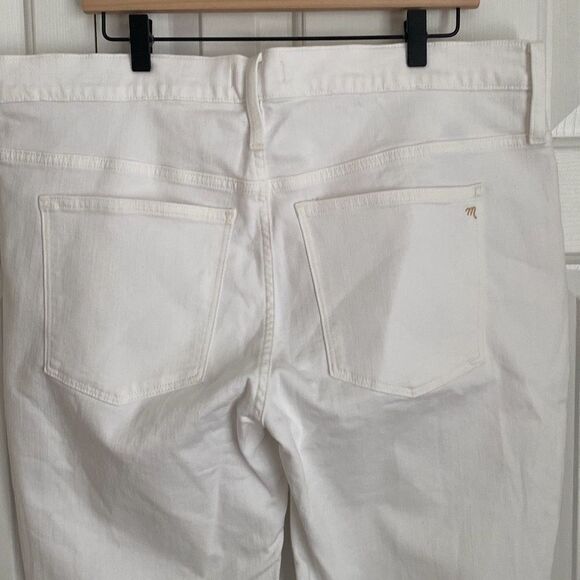 Madewell Kick Out Crop Jeans in‎ Pure White Size 33 NWT - Picture 9 of 13